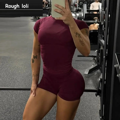 Short Sleeve Stretchy Top - LunoraFit