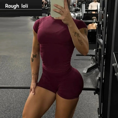 Short Sleeve Stretchy Top - LunoraFit