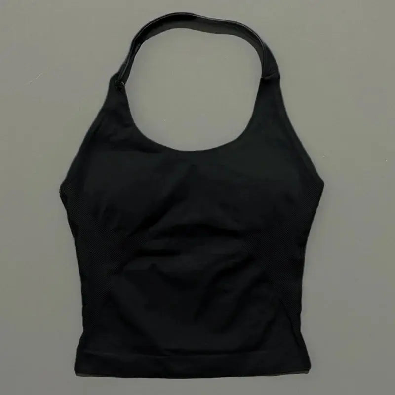 Seamless Strappy Gym Top Built-in Bra - LunoraFit