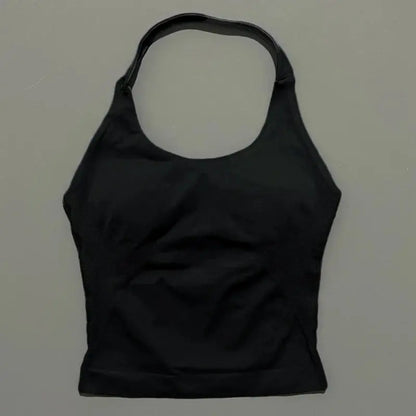 Seamless Strappy Gym Top Built-in Bra - LunoraFit
