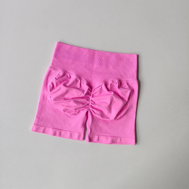 Seamless High-Waist Scrunch Gym Shorts (Peach-Lift, Ultra-Stretch, Squat-Proof)