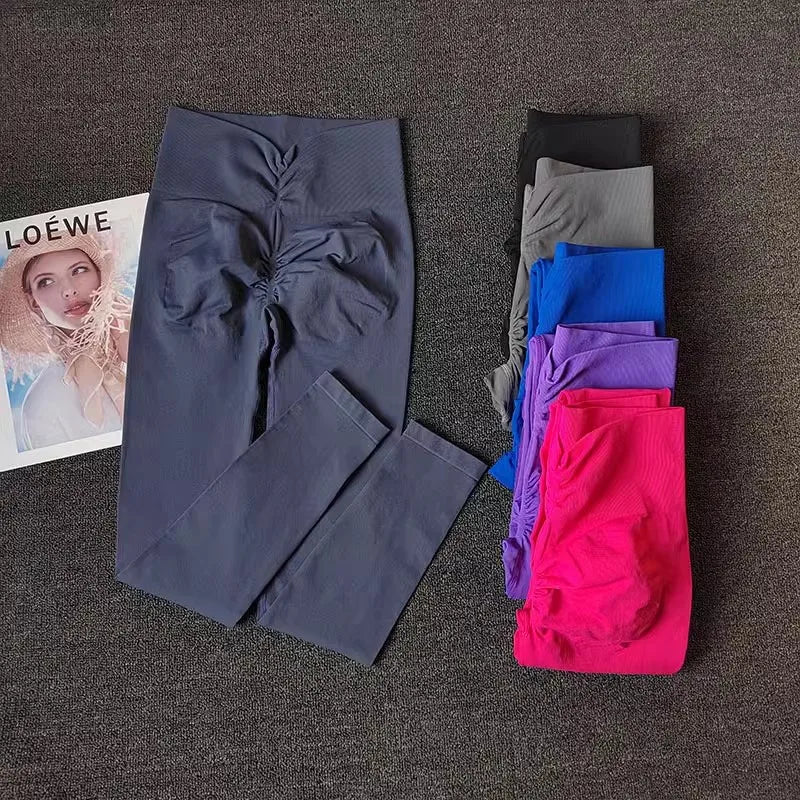 Seamless High-Waist Push-Up Yoga Leggings (Breathable, Ultra-Stretch Fit)