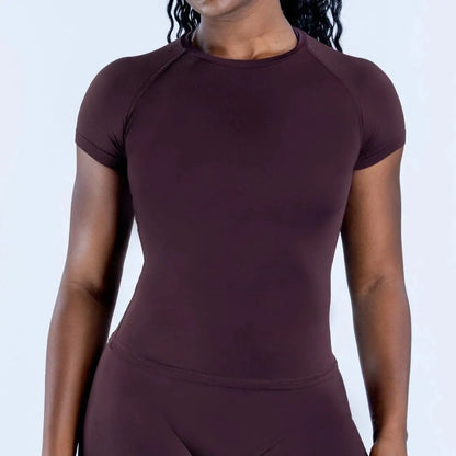 Short Sleeve Stretchy Top - LunoraFit