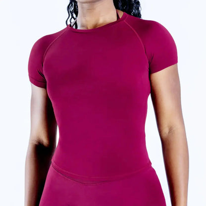 Short Sleeve Stretchy Top - LunoraFit