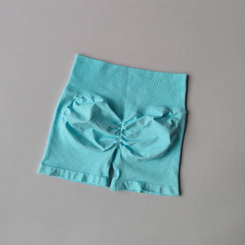 Seamless High-Waist Scrunch Gym Shorts (Peach-Lift, Ultra-Stretch, Squat-Proof)