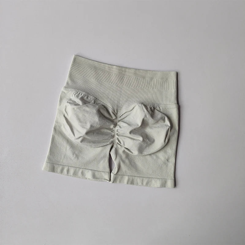 Seamless High-Waist Scrunch Gym Shorts (Peach-Lift, Ultra-Stretch, Squat-Proof)