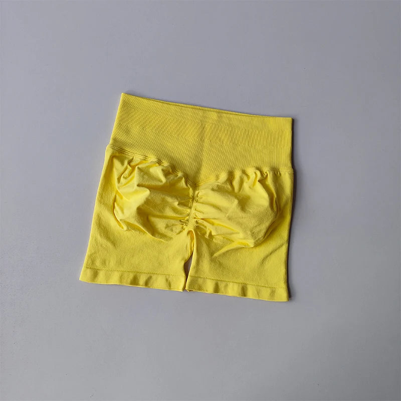 Seamless High-Waist Scrunch Gym Shorts (Peach-Lift, Ultra-Stretch, Squat-Proof)